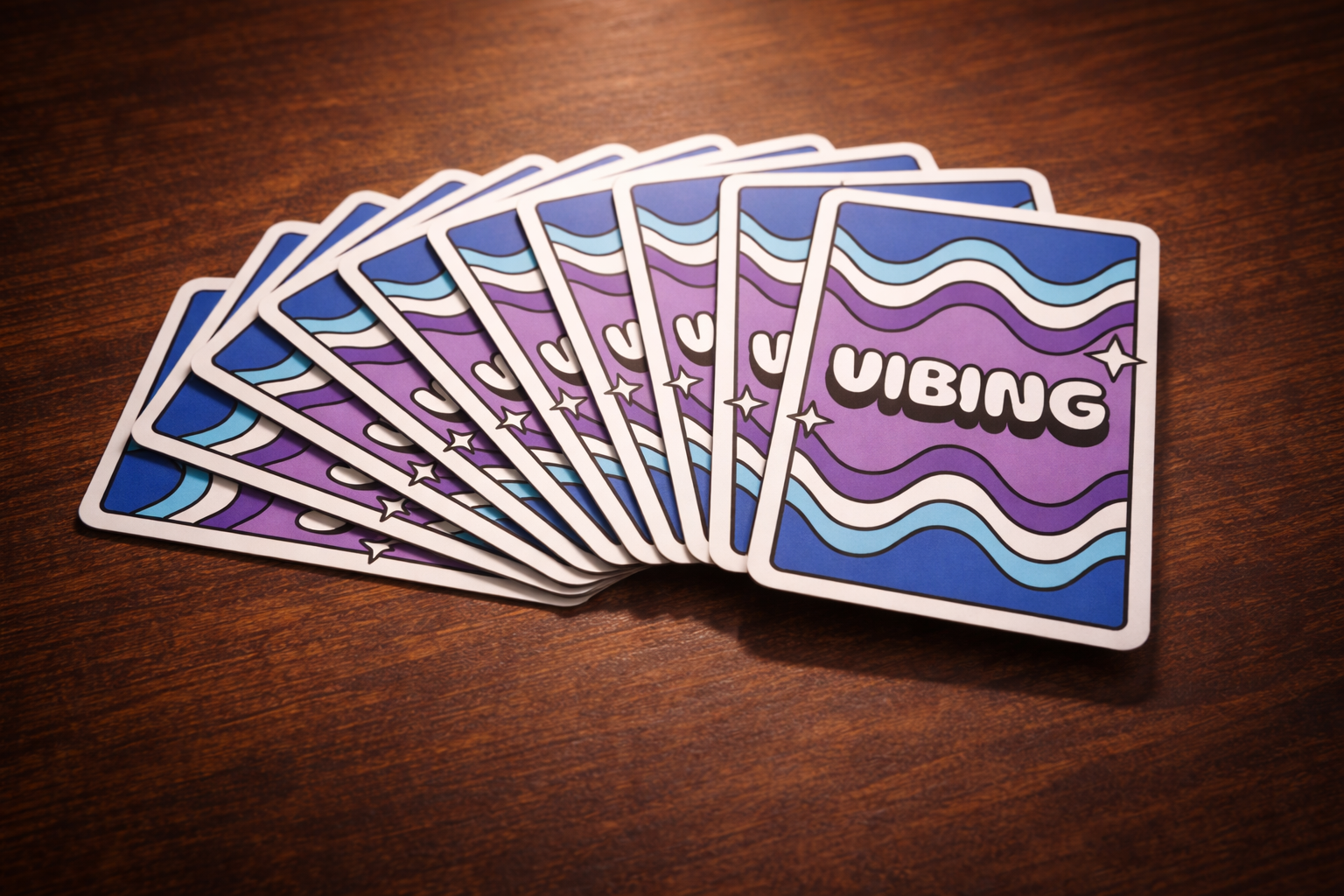 Vibing card game showcase